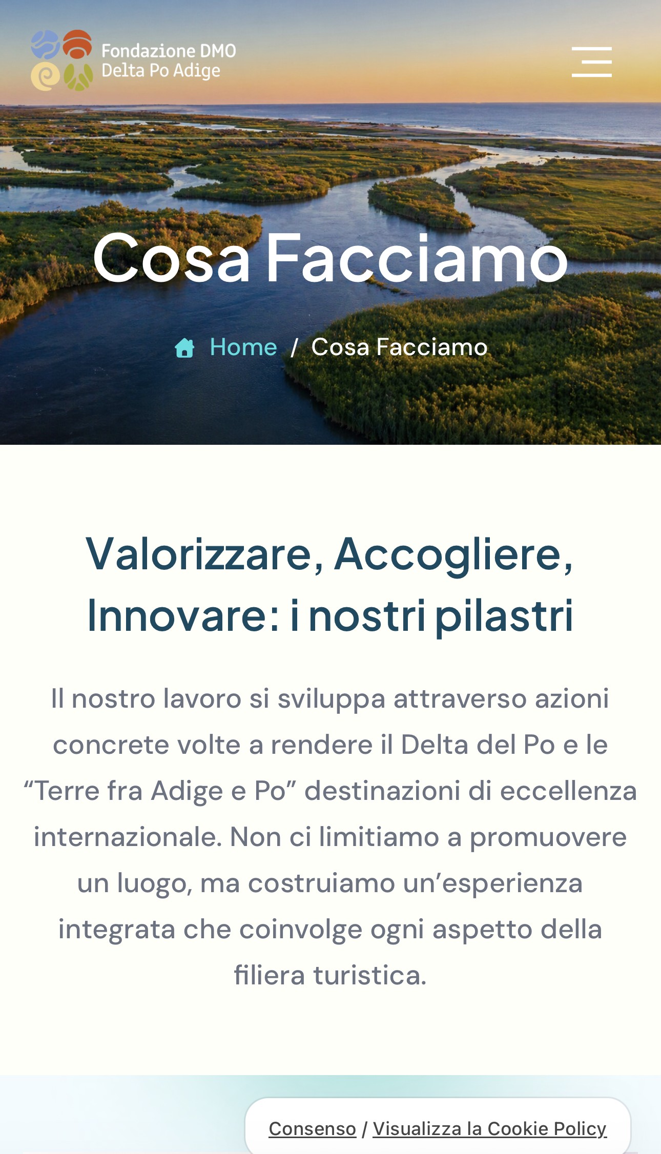 Sito Web - Fondazione DMO Delta Po Adige